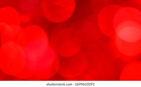 A blurred red bokeh lights background creates a festive and dreamy atmosphere. Its soft, glowing circles and vibrant color add a touch of magic and celebration.
