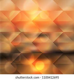 Blurred sea sunset geometric background
