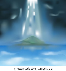 Blurred seascape background vector illustration