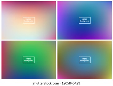 Blurred Set abstract background colorful gradient mesh Eps10 Vector
