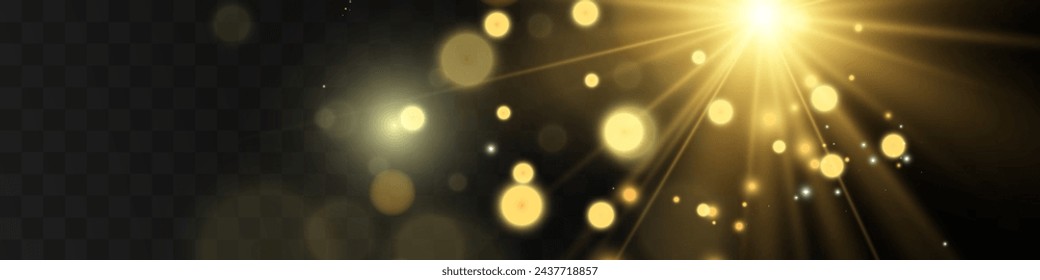 Blurred shining shiny bokeh on a dark background. Festive background.	