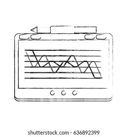 blurred silhouette cartoon digitizing tablet with pencil