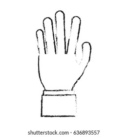blurred silhouette cartoon hand human palm