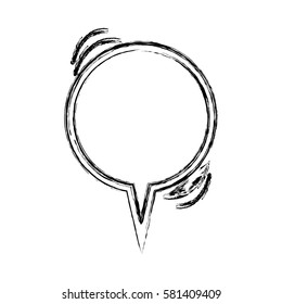 blurred silhouette circular shape dialog box vector illustration