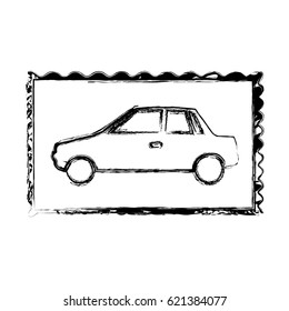 blurred silhouette frame of automobile vector illustration