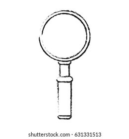 blurred silhouette front view magnifying glass
