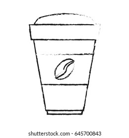blurred silhouette image cartoon container disposable for hot drinks