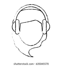 blurred silhouette image cartoon front view faceless female customer service