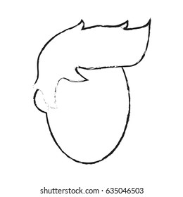 blurred silhouette image faceless front view man with hairstyle