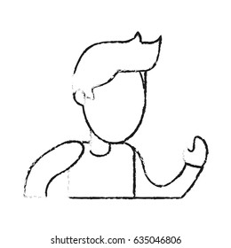 blurred silhouette image faceless man with t-shirt and sleeves