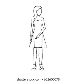 blurred silhouette image faceless woman with dress clothing