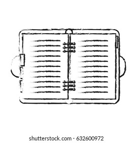 blurred silhouette image notebook opened with text information