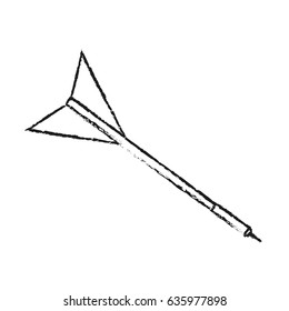 blurred silhouette image side view dart with arrowhead
