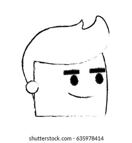 blurred silhouette image side view face cartoon man with picardy expression