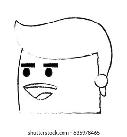 blurred silhouette image side view face cartoon guy with smile expression