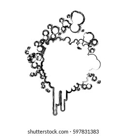 blurred silhouette ink splash icon vector illustration