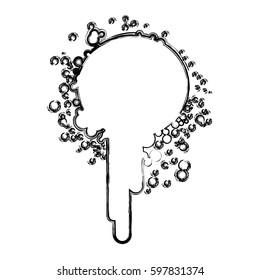 blurred silhouette ink splash paint icon vector illustration