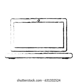 blurred silhouette laptop computer tech device