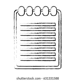 blurred silhouette notebook spiral with sheets