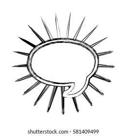 blurred silhouette oval shape dialog box with lines around vector illustration