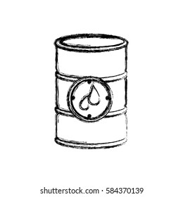 blurred silhouette petroleum barrel with label vector illustration