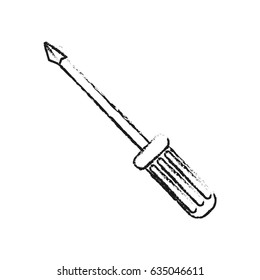 blurred silhouette screwdriver with spade tip