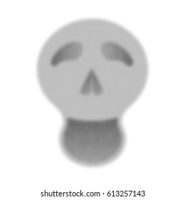 blurred skull. abstract head. alien. white background. vector illustration