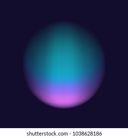 Blurred Soft Vibrant Pink Purple Tuquoise Colors Smooth Gradient Flow Circle On Dark Blue Background Design