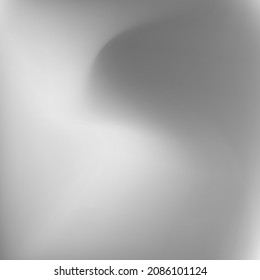 Blurred Soft Wavy Fluid Dark Swirl Gradient Mesh. Grey Light Calm Monochromatic Background. Liquid Water Dark Curve Design Pic. Aluminium Silver Sky Metallic Dynamic Gradient Background.