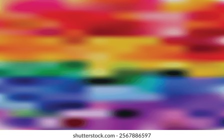 Blurred Spectrum of Pride, A Soft and Gradient Rainbow Flag Abstract Representing Diversity and Inclusion with Fluid Color Transitions