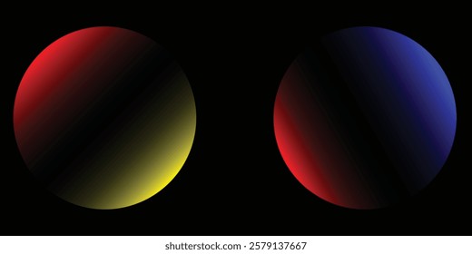 Blurred spheres. Color gradients. Set of defocused color round shapes for creative graphic design. Vector illustration.