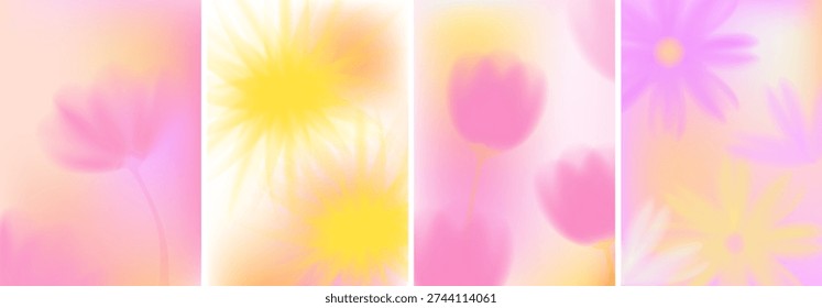 Conjunto flores primavera 