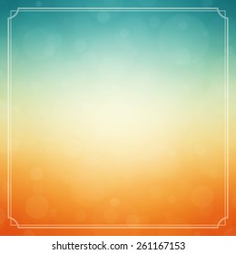 Blurred summer sun and sky burst lens flare and bokeh light vector Background.