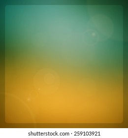 Blurred summer sun and sky lens flare and bokeh light vector Background.