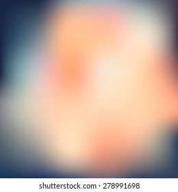 Blurred sunset city vector illustration. Abstract blur unfocused style background