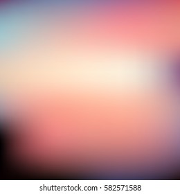 Blurred sunset in light sky. Vector abstract backdrop.