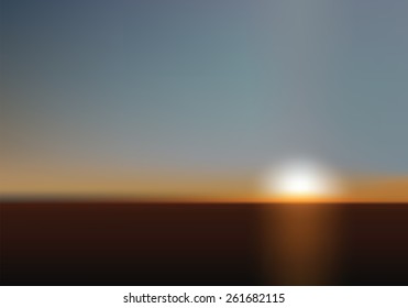 Blurred Sunset as perfect background for business and web projects. Mesh vector illustration.