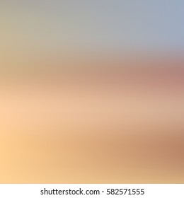 Blurred sunset in sand colors. Vector abstract background.