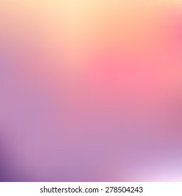 Blurred sunset vector illustration. Abstract blur unfocused style background