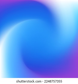 Blurred swirl gradient background. Purple, blue, teal abstract wallpaper. Liquid vortex flowing. Vibrant mesh texture. Square vector 