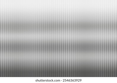 Blurred texture of striped ribbed glass. Light gray color. Vector