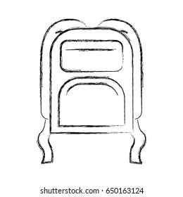 blurred thick silhouette of backpack icon vector illustration