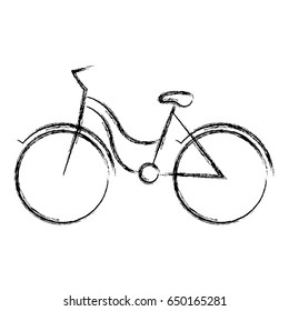 blurred thick silhouette of tourist bike icon vector illustration
