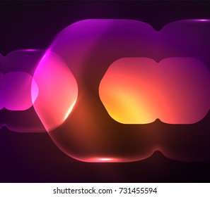 Hexágonos transparentes borrosos sobre fondo abstracto digital oscuro. Fondo de pantalla de alta tecnología o fondo de negocios o tecnología moderna