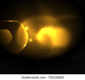 Blurred transparent hexagons on dark, digital abstract background. Hi-tech modern business or technology backdrop or presentation wallpaper
