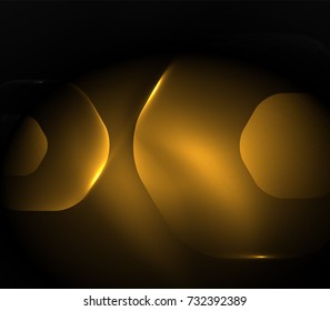 Unscharfe, transparente Hexagons auf dunklem, abstraktem Hintergrund. Hightech-Hintergrund für moderne Unternehmen oder Technologien oder Präsentationen