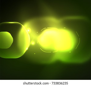 Blurred transparent hexagons on dark, digital abstract background. Hi-tech modern business or technology backdrop or presentation wallpaper