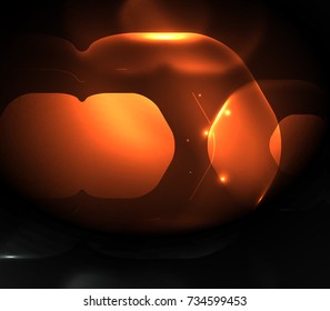 Blurred transparent hexagons on dark, digital abstract background. Hi-tech modern business or technology backdrop or presentation wallpaper