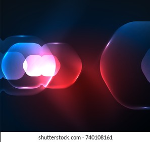 Hexágonos transparentes borrosos sobre fondo abstracto digital oscuro. Fondo de pantalla de alta tecnología o fondo de negocios o tecnología moderna