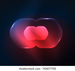 Hexágonos transparentes borrosos sobre fondo abstracto digital oscuro. Fondo de pantalla de alta tecnología o fondo de negocios o tecnología moderna